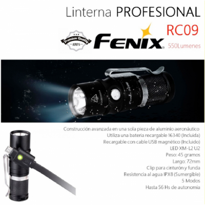 Linterna Fenix RC09 550 Lumenes