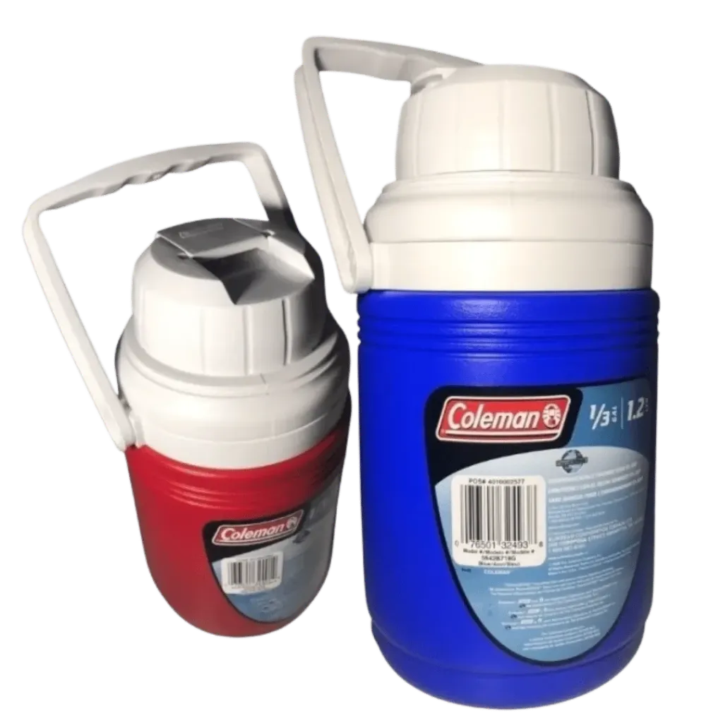 [133477] TERMO COLEMAN PLASTICO 1.2 LITROS ROJO Y AZUL (Rojo).webp