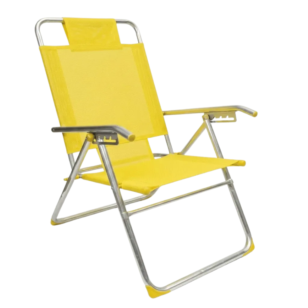 [132343] REPOSERA KEOPS COVERSOL ALUMINIO ALTO 5 POSICIONES RA-15 AMARILLO (Rosa).webp