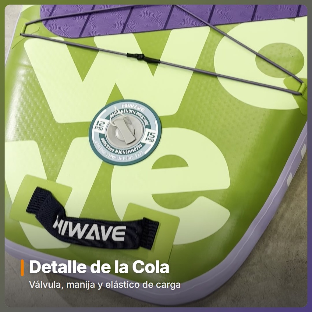 TABLA STAND UP HIWAVE MODELO HW14 INFLABLE 3.51M VERDE - foto-real