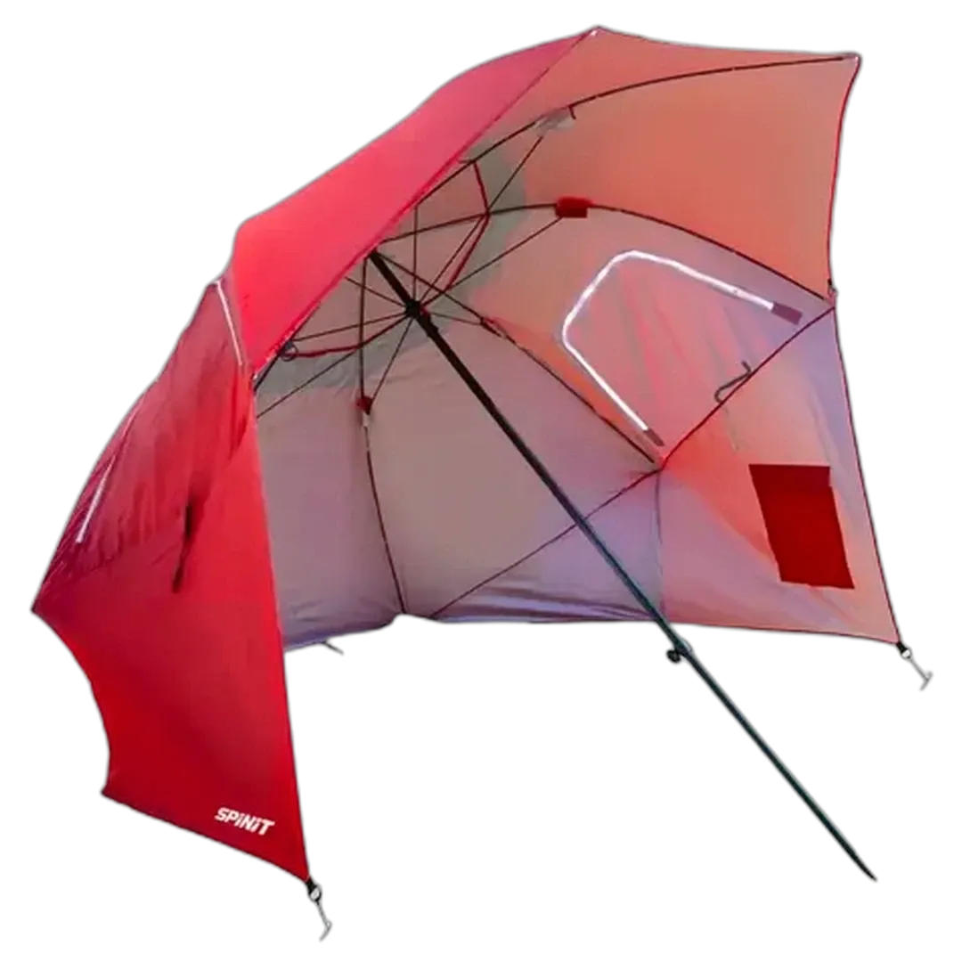 SOMBRILLA SPINIT CON ROMPEVIENTO 2.4M ROJO