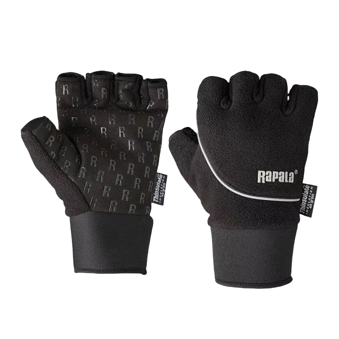GUANTE RAPALA RPG-L MEDIO DEDO NEGRO