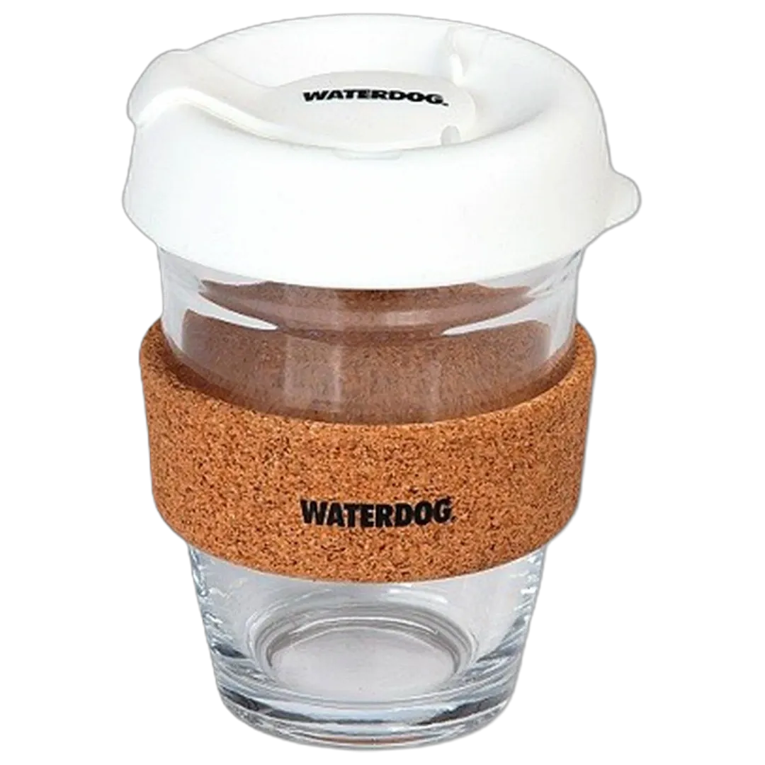 VASO DE VIDRIO TRANSPARENTE WATERDOG CAPUCHINO 350ML BLANCO
