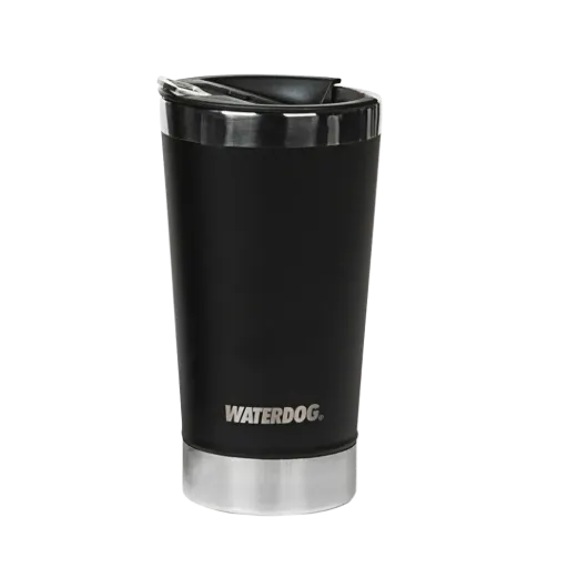 [127009] VASO CERVECERO WATERDOG BEER 500ML CON DESTAPADOR (Negro)