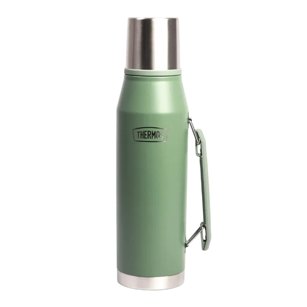 [129299] TERMO THERMOS ACERO INOX CON MANIJA PICO VERTEDOR 1.3L (Verde)