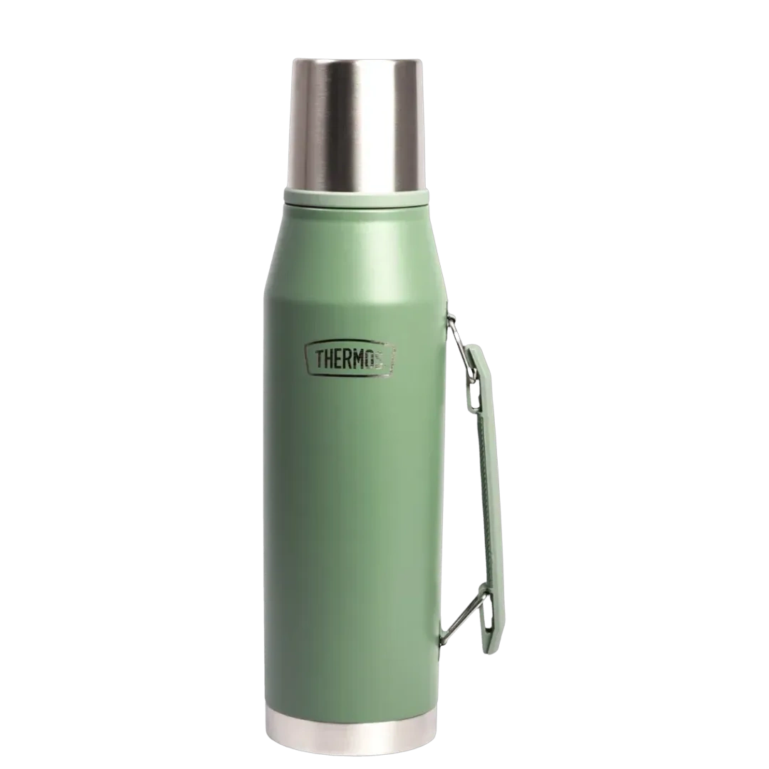[129299] TERMO THERMOS ACERO INOX CON MANIJA PICO VERTEDOR 1.3L (Verde)