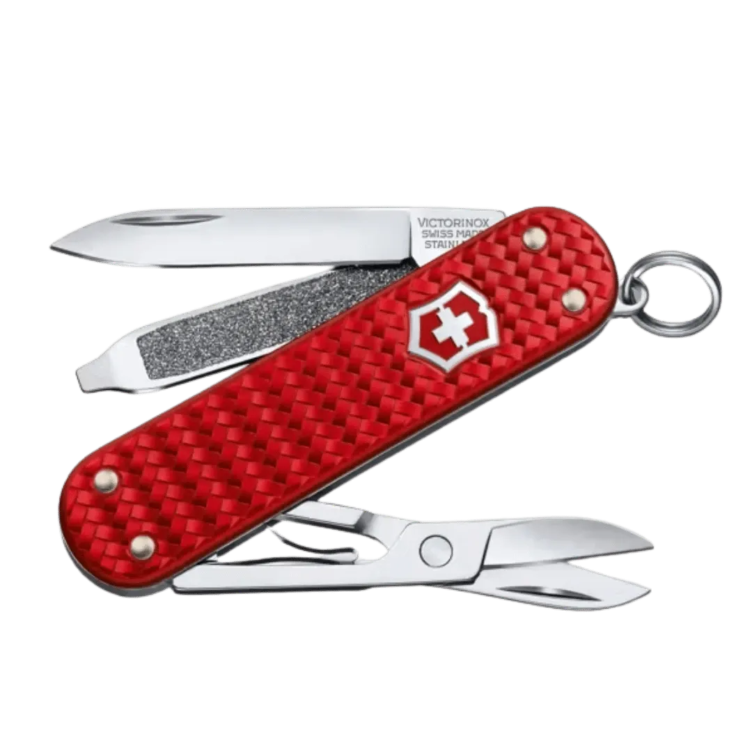 [130123] CORTAPLUMA VICTORINOX 0.6221.401G CLASSIC PRECIOUS ALOX ICONIC RED 5 USOS