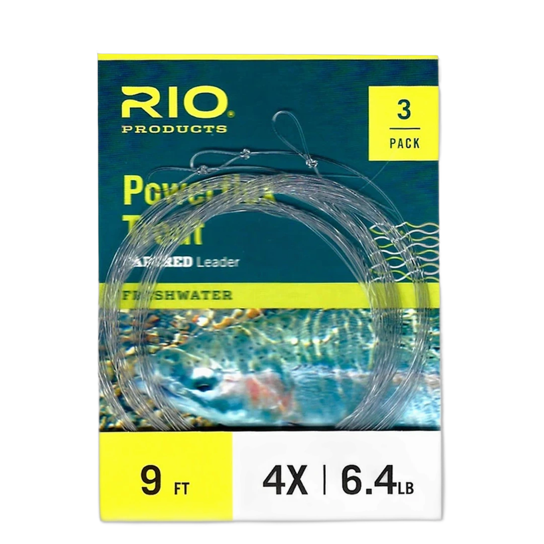 LEADER RIO POWERFLEX PLUS TROUT PACK 3 9" 4X