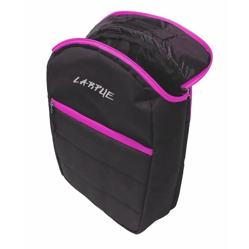 [123211] BOLSO MOCHILA COMPACTA LARPUE MATERA NEGRA ROSA