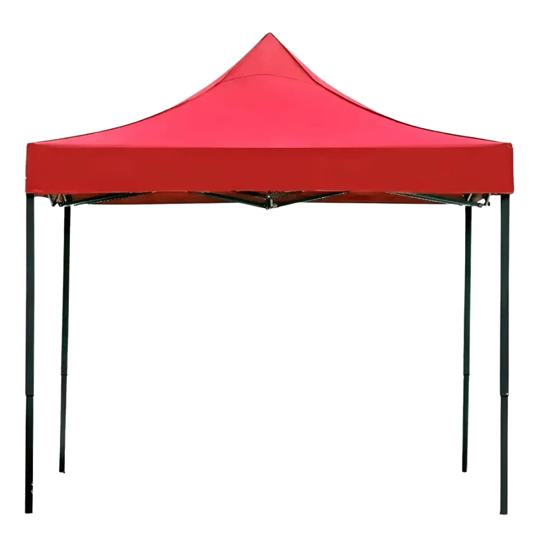 GAZEBO RECKO 3X3 HIERRO SIN PAREDES CON FUNDA ROJO