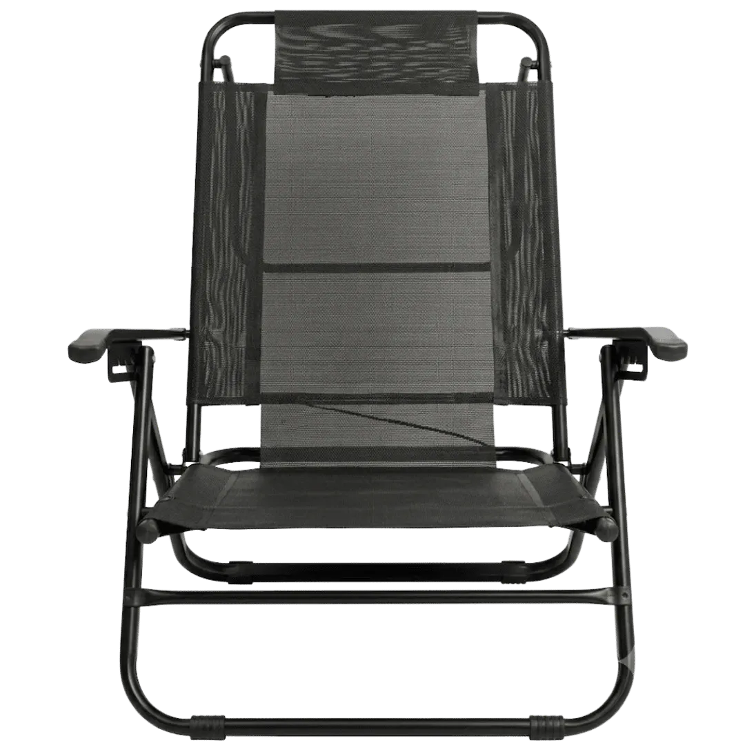 [128006] REPOSERA PLAYERA DESCANSAR MOD 80045 5 POS CAÑO ALUMINIO BAJA NEGRO