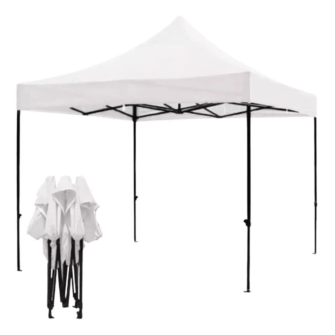 [132333] GAZEBO RECKO 3X3 ALUMINIO CON PARED TRANSPARENTE BLANCO