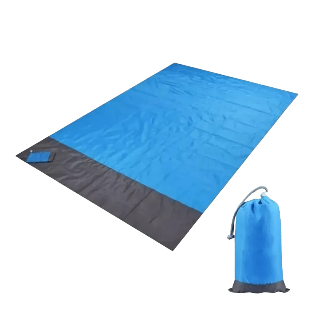 [132431] MANTA PLAYA NOMADIC 200X140 AZUL Y GRIS