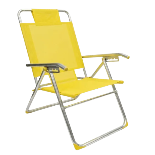 [132344] REPOSERA KEOPS COVERSOL ALUMINIO ALTO 5 POSICIONES RA-15 (Amarillo)