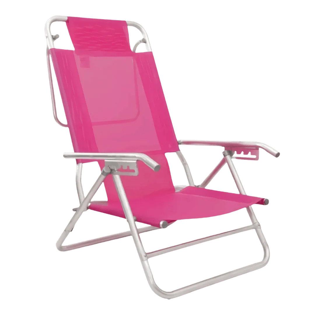 [132351] REPOSERA KEOPS COVERSOL ALUMINIO BAJO 5 POSICIONES RA-12 ROSA