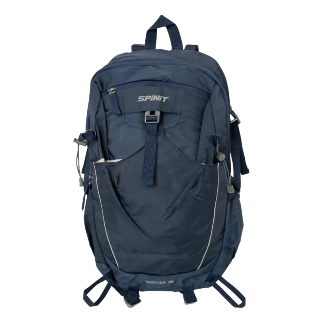 MOCHILA SPINIT TREKKER 35LT AZUL CON COBERTOR