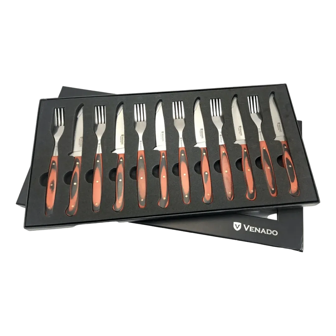 [133045] SET CUCHILLO Y TENEDOR VENADO X12