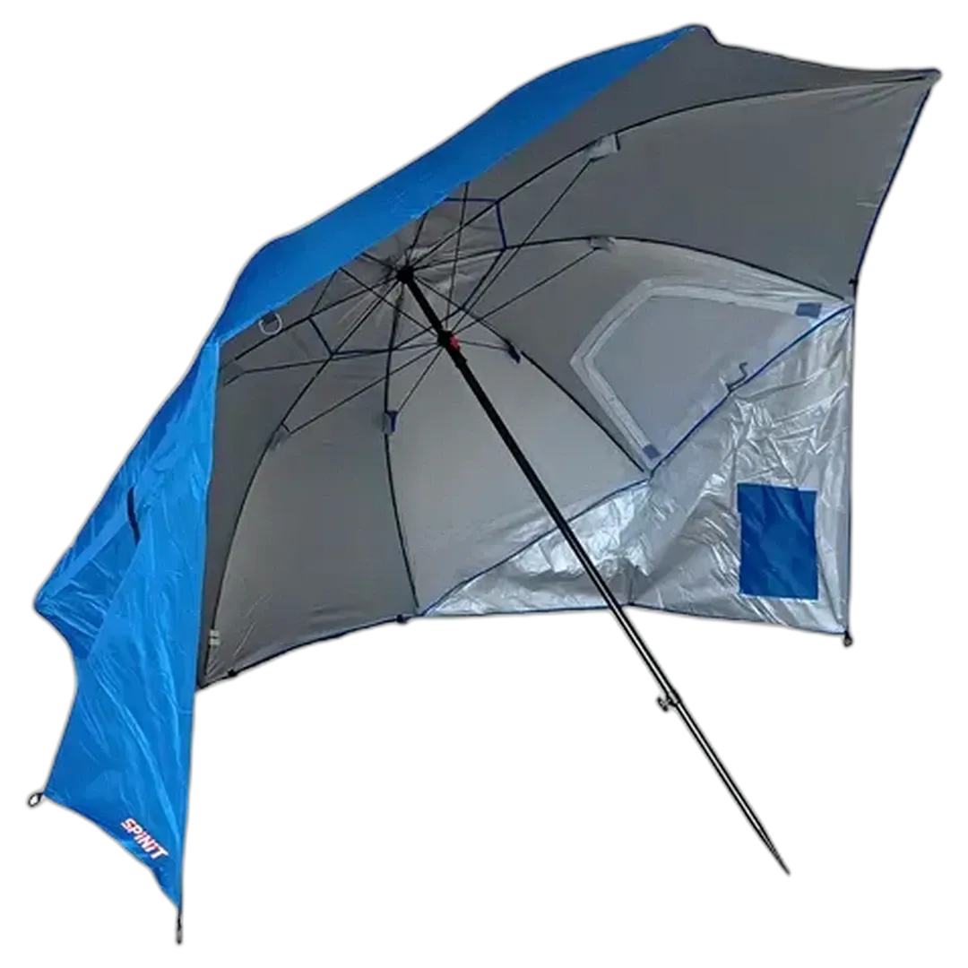 [124823] SOMBRILLA SPINIT CON ROMPEVIENTO 2.4M AZUL