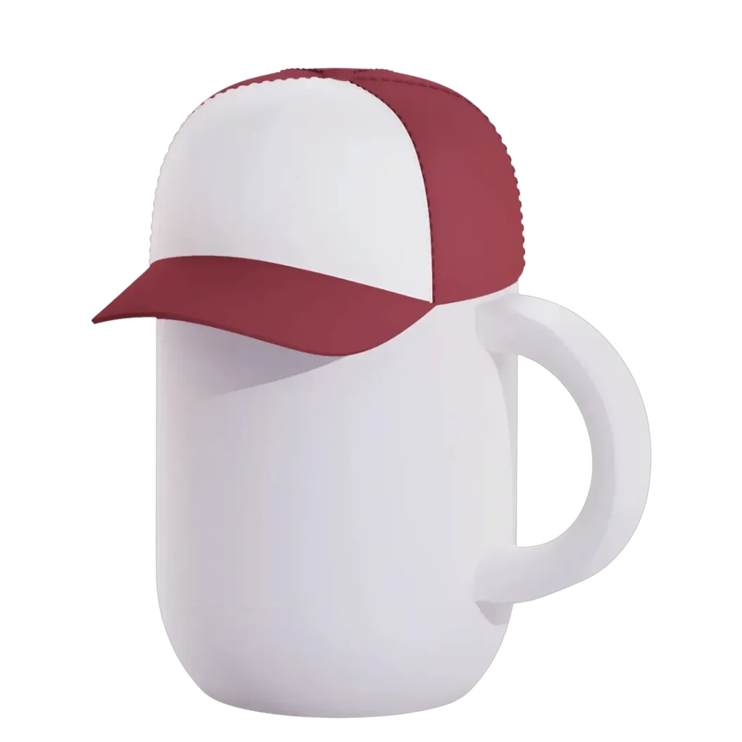 [134272] VASO MUG ASOBU HAPPY HAT TRUCKER CAP 360ML (Red)