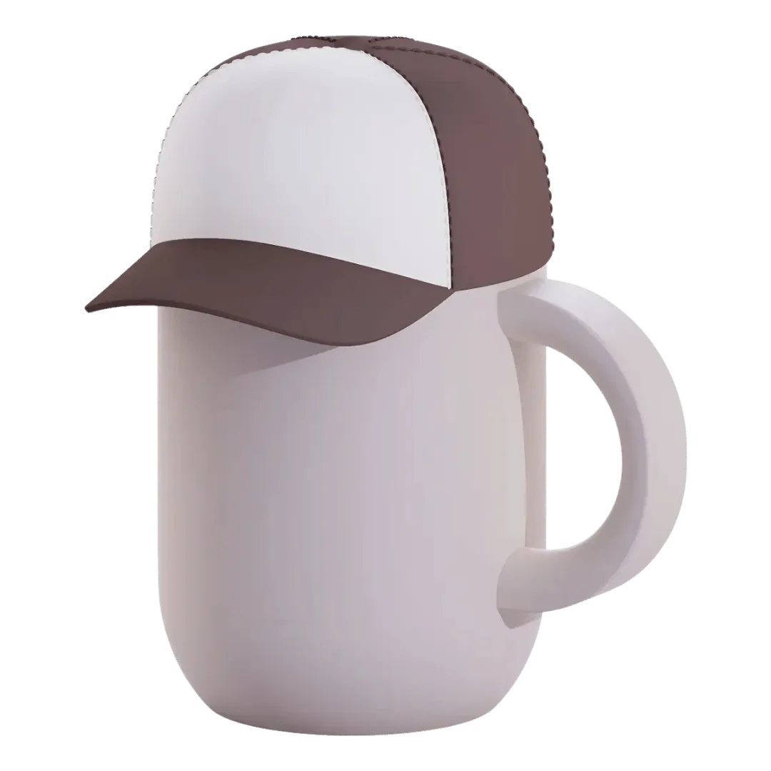 [134275] VASO MUG ASOBU HAPPY HAT TRUCKER CAP 360ML (Beige)