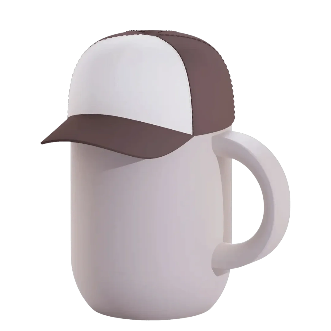 [134275] VASO MUG ASOBU HAPPY HAT TRUCKER CAP 360ML (Beige)