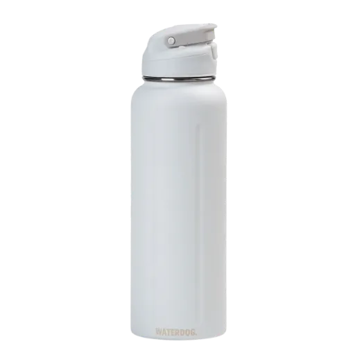 [127000] BOTELLA ACERO INOXIDABLE WATERDOG ACUA 1.2L (Blanco)