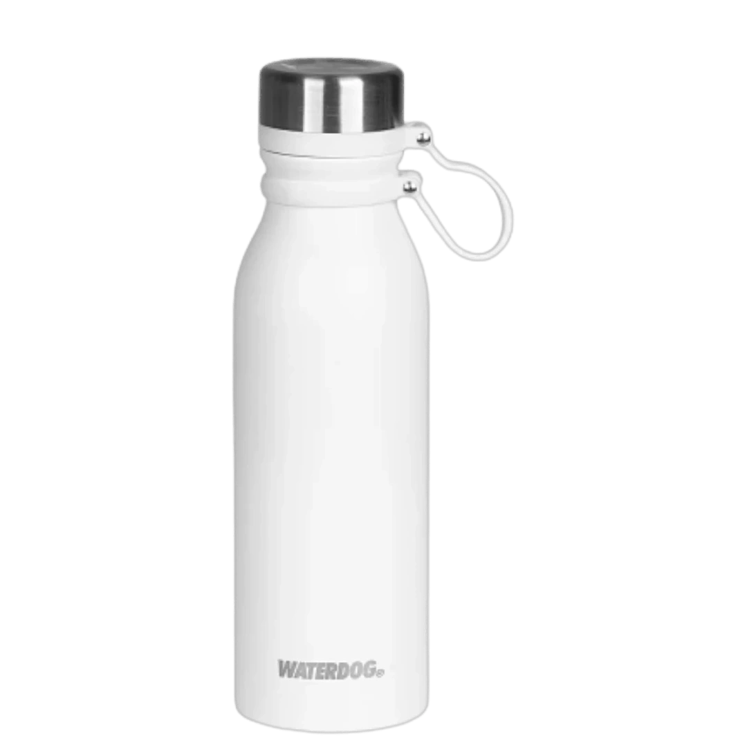 [128926] BOTELLA ACERO INOXIDABLE WATERDOG BUHO 600ML (Blanco)