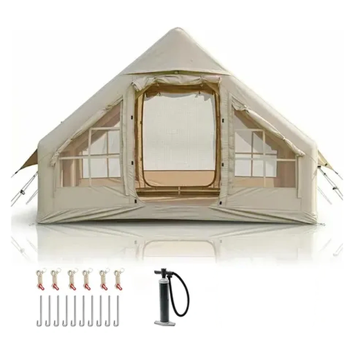 [140980] CARPA KUSHIRO INFLABLE 3X2.20MT CON DOBLE TECHO Y BOMBA MANUAL