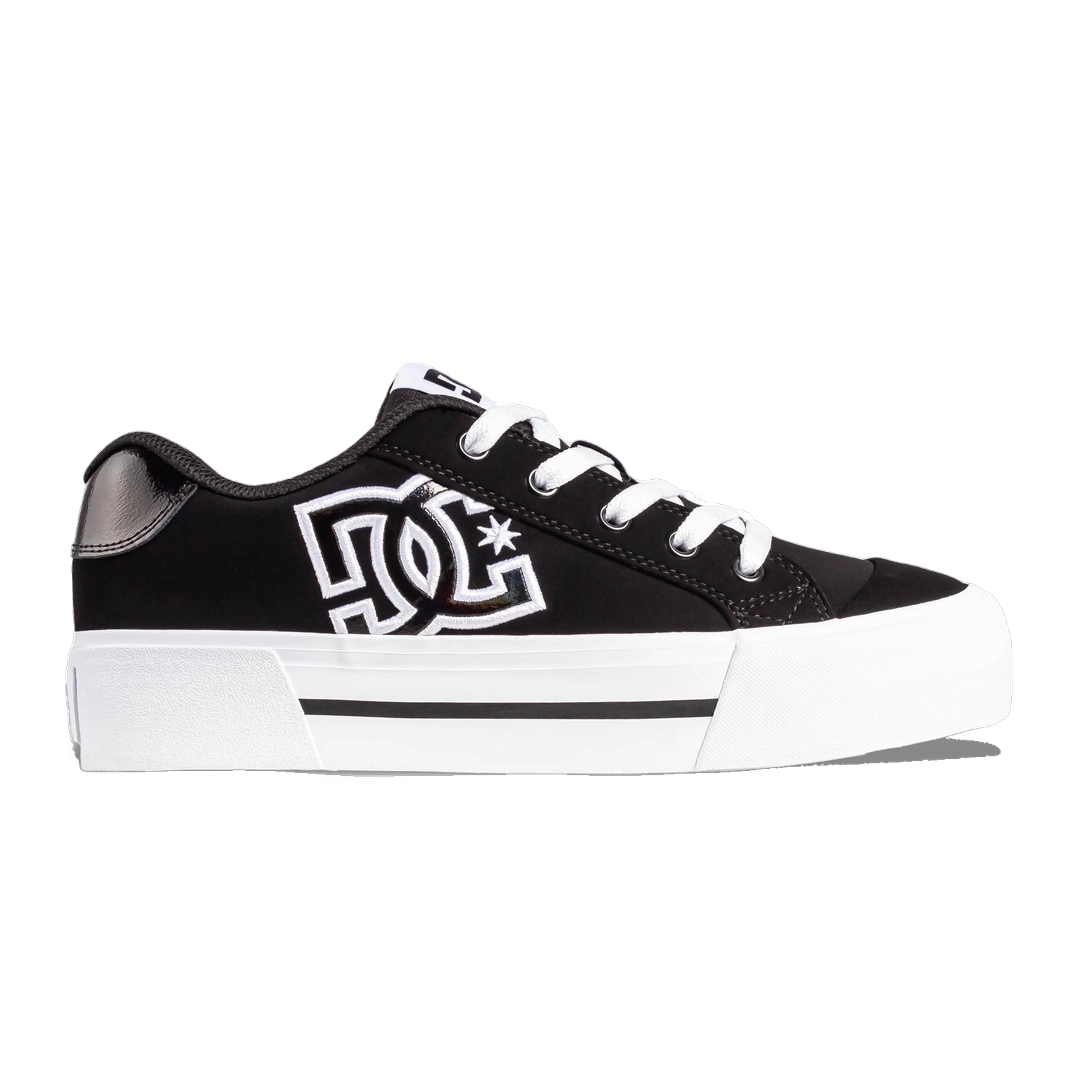 [128382] ZAPATILLA M DC CHELSEA PLATFORM NEGRO BLANCO (6)